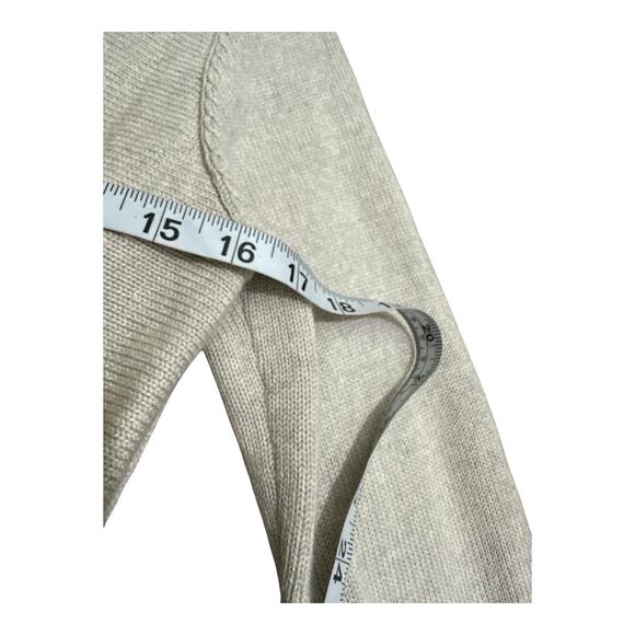 Eileen Fisher Womens Petite P Merino Wool Cardigan Sweater Beige Button Front - Picture 3 of 10